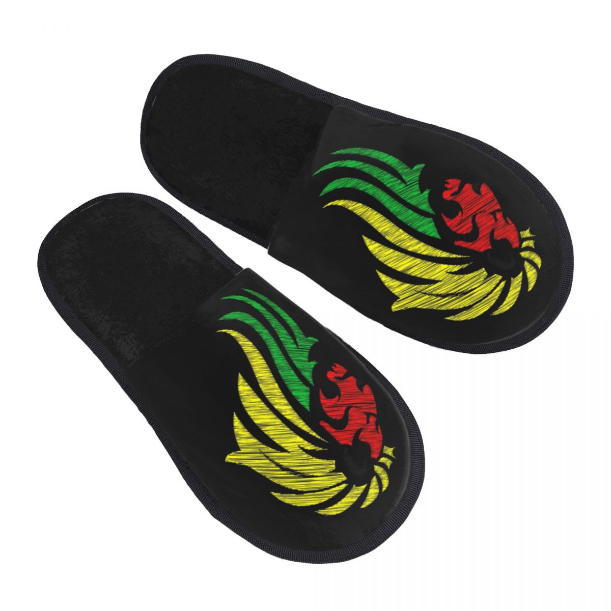 Men Shoes Winter - Lion Reggae Flag Colors Guest Slippers