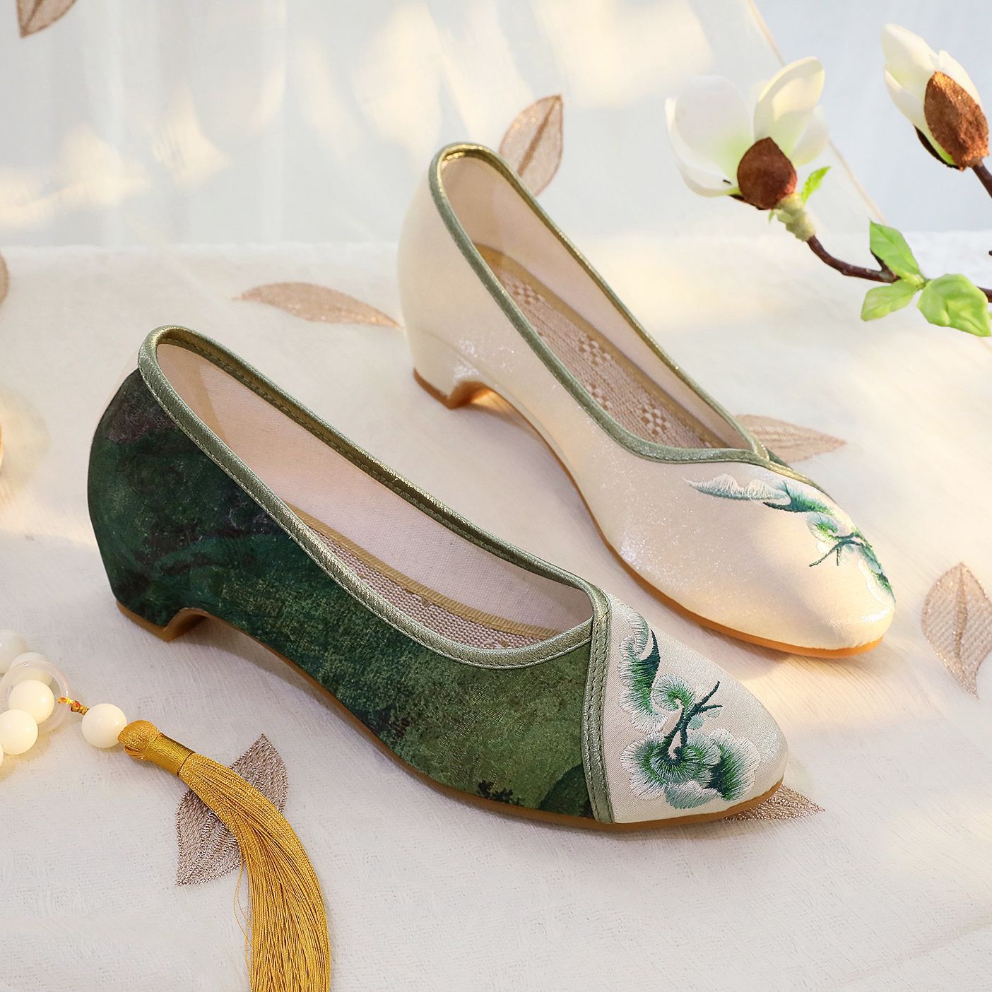 Dress Shoe Pointed - Size 35-40 Summer Old Beijing Cloth