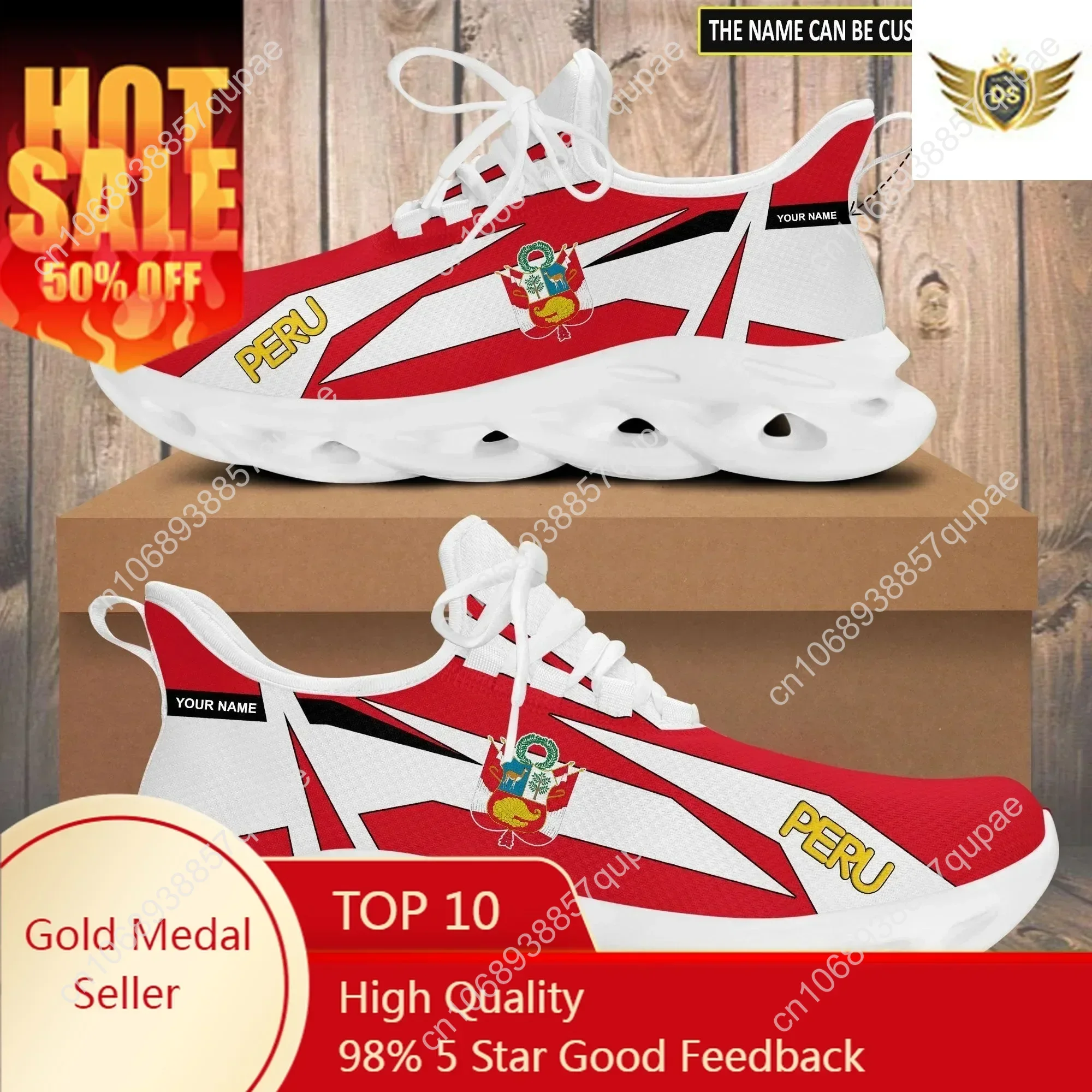 Men Shoes Red - Hot Sale Sneakers Male Peru Flag