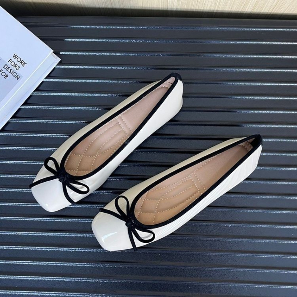 Dress Shoe Pointed - Women Nude Pink Patent Leather Ballet