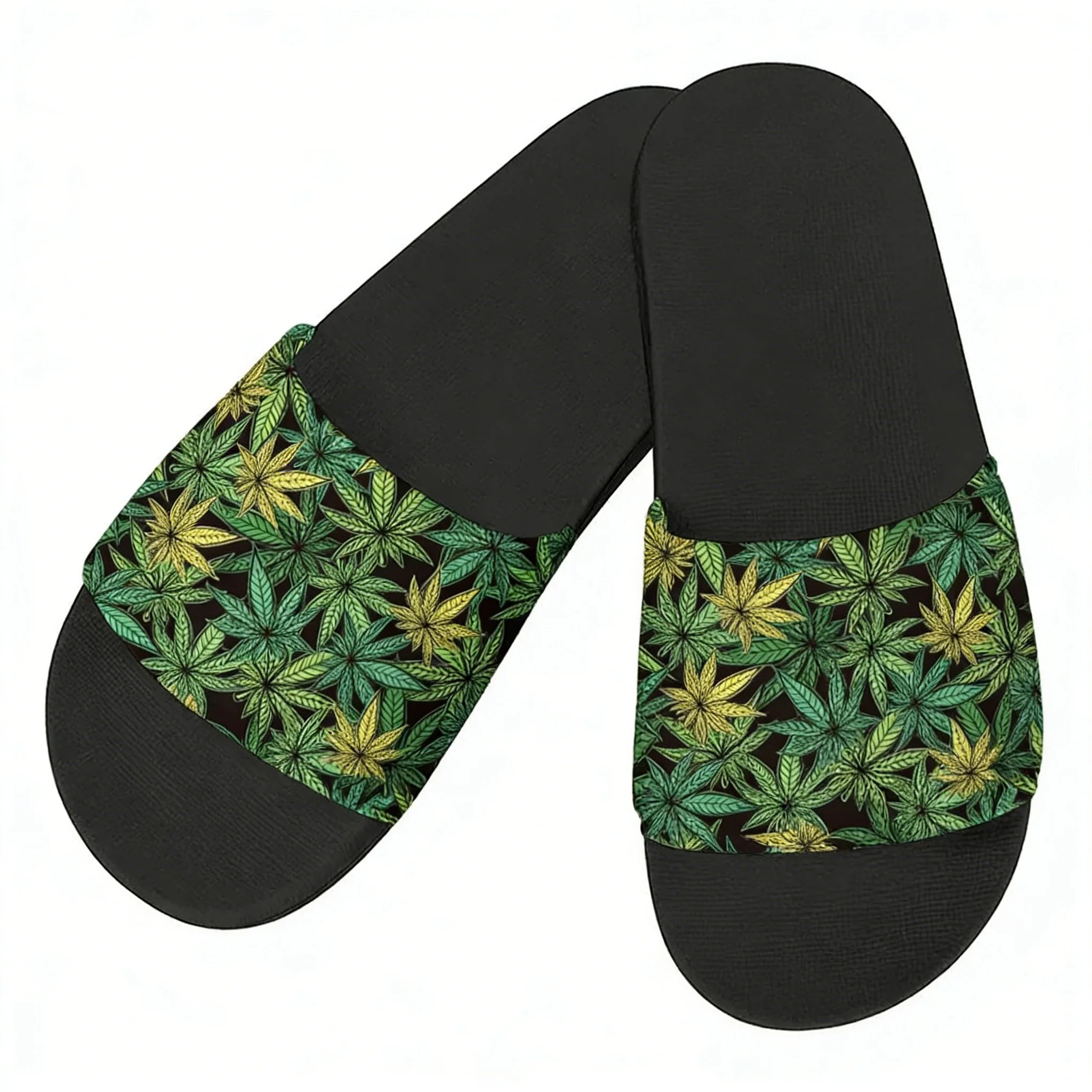 Men Shoes Red - Leaf Weed Rasta Marijuana Red Yellow