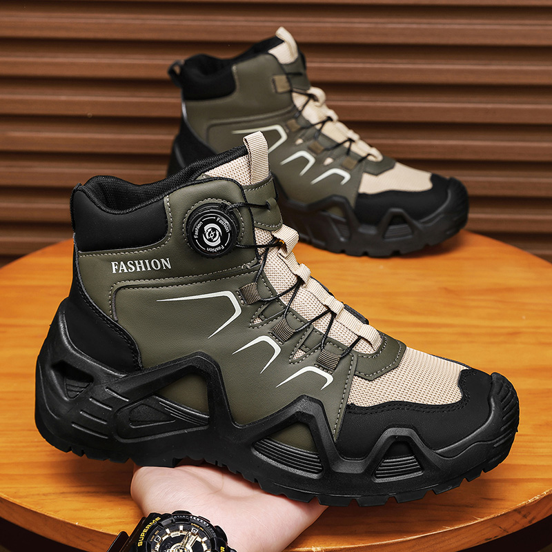 Men'S Shoes Hiking - Men Tactical Boots Lace Up Brand
