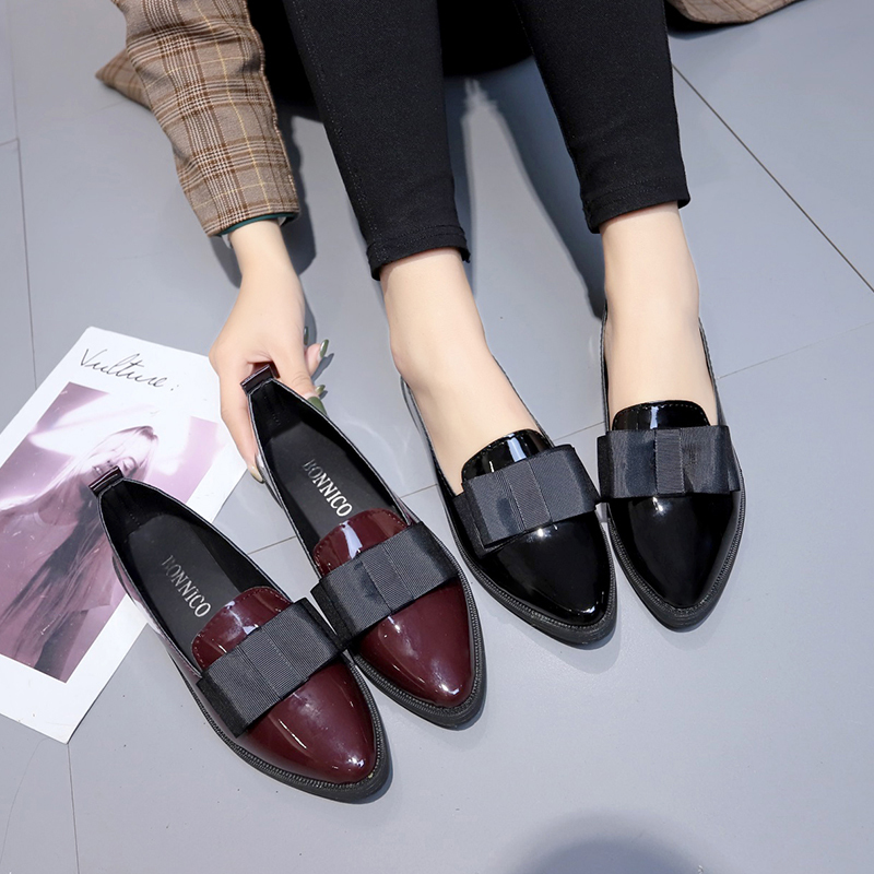 Black/ Wine Red Patent Leather - Dress Shoe Pointed recension och pris