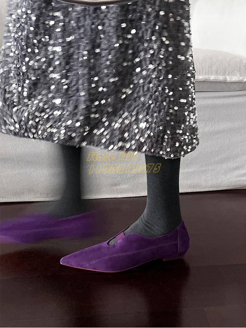 Purple Suede Pointy Toe Pumps  - Dress Shoe Pointed recension och pris