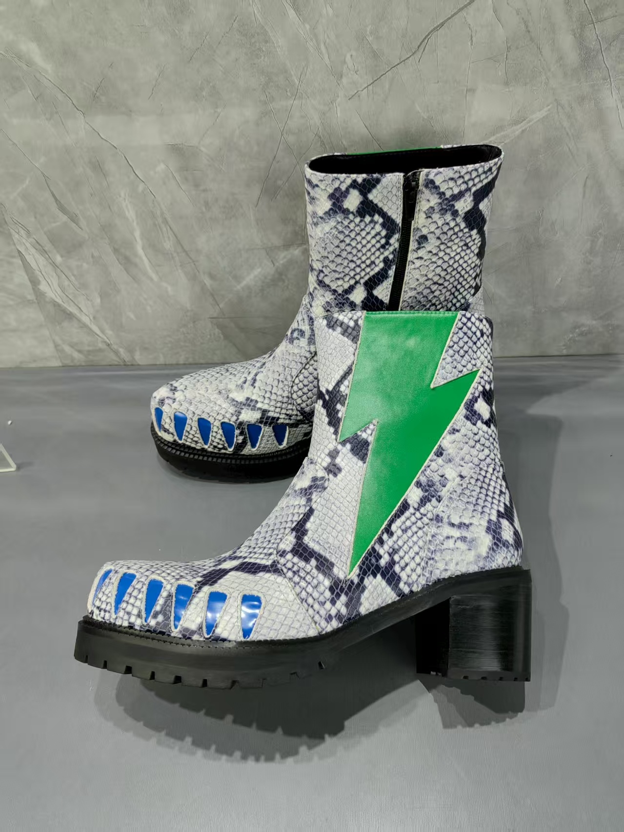 Rock - Inspired Snake Skin Pat - Men Shoes Rebel recension och pris