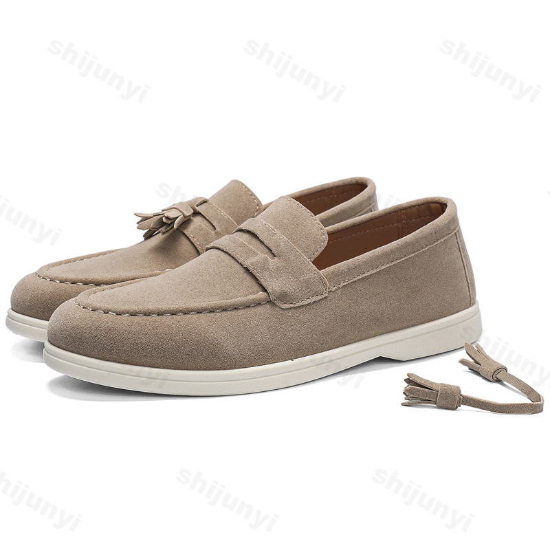 Men Flat Loafers Frosted Suede - Men Shoes Loro Piana recension och pris