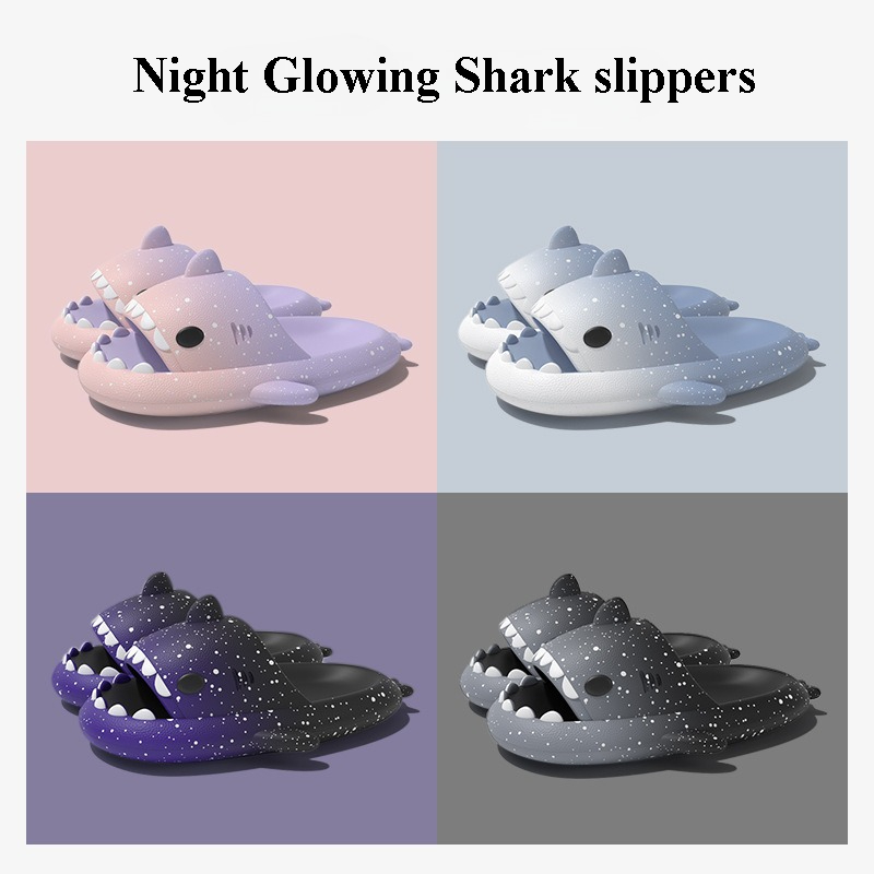 Cute Cartoon Shark Slippers Fo - Men'S Shoes With Platform recension och pris