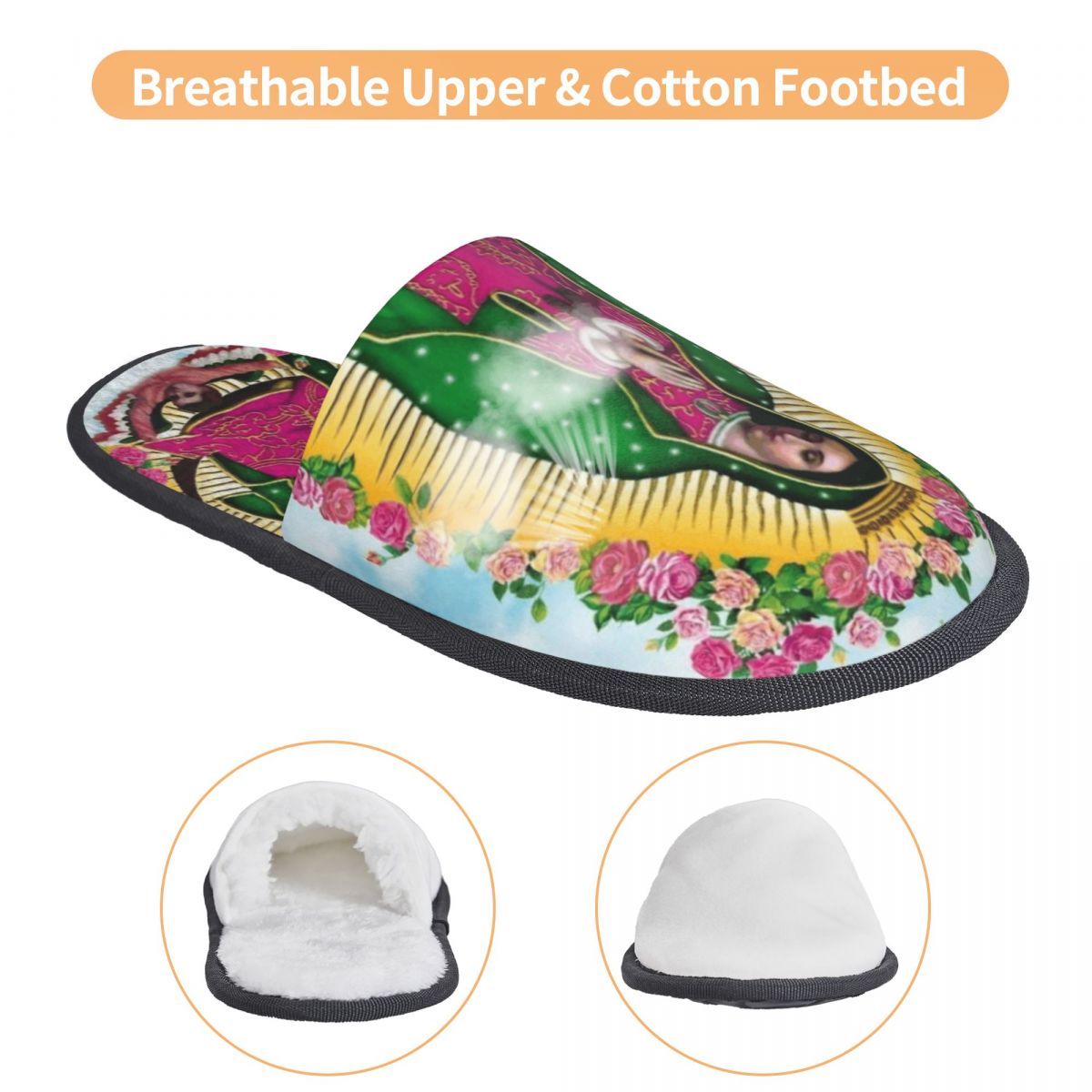 Our Lady Of Guadalupe Mexican  - Men'S Shoes With Memory Foam recension och pris