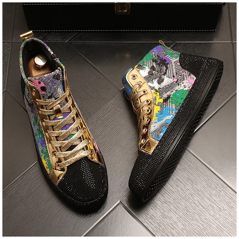 European fashion rhinestone se - Men Shoes Red recension och pris