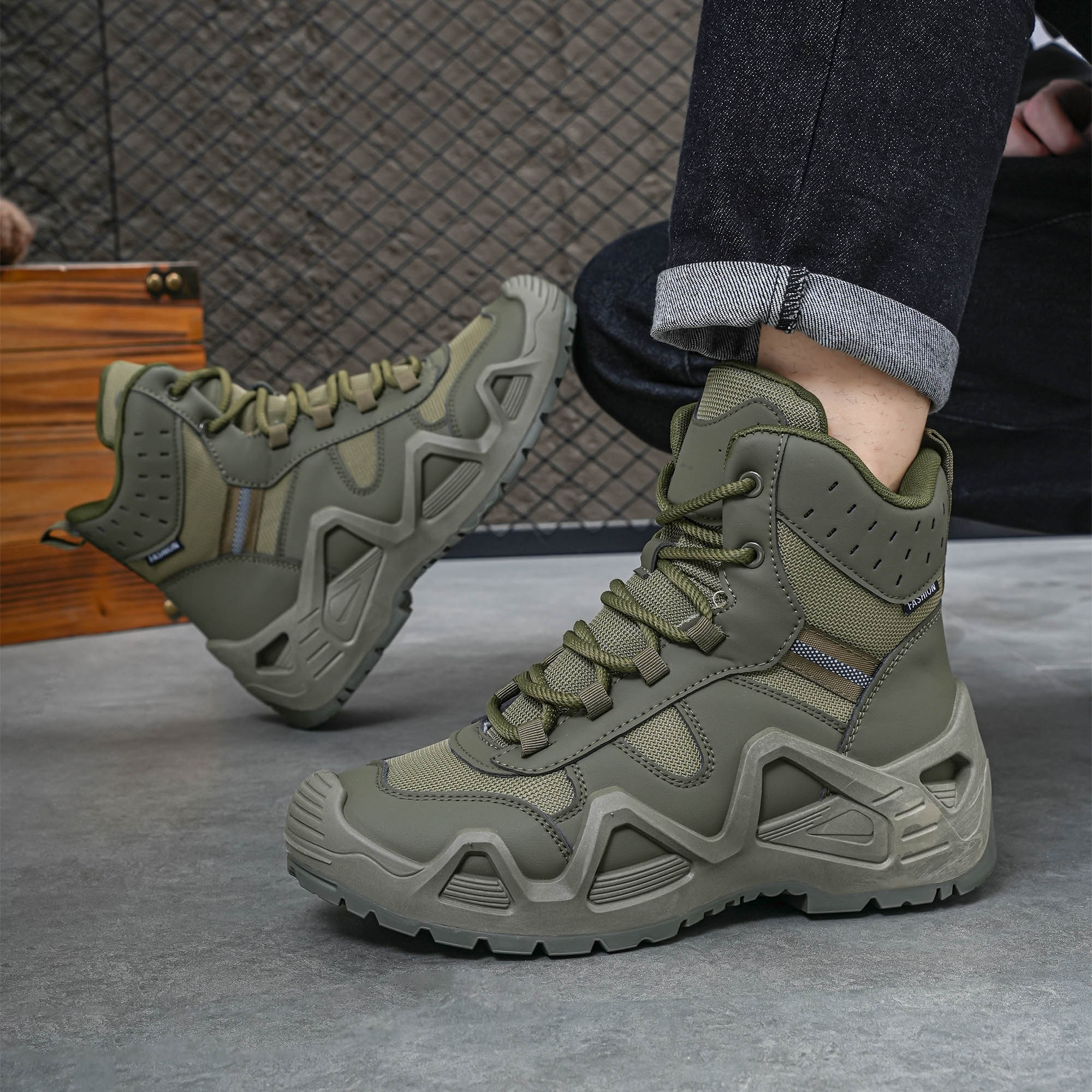 Men's high top boots, hiking b - Men'S Shoes Hiking recension och pris