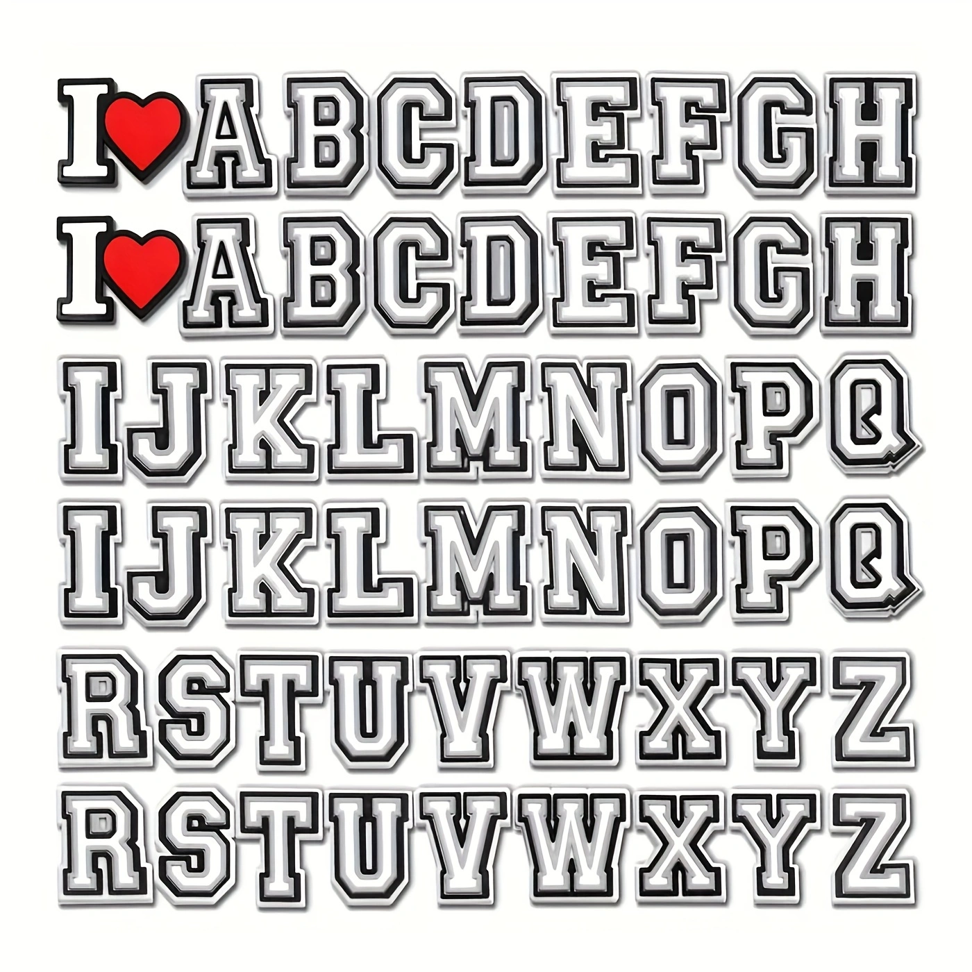 54Pcs Alphabet Shoe Charms - S - Men'S Shoes Variety recension och pris