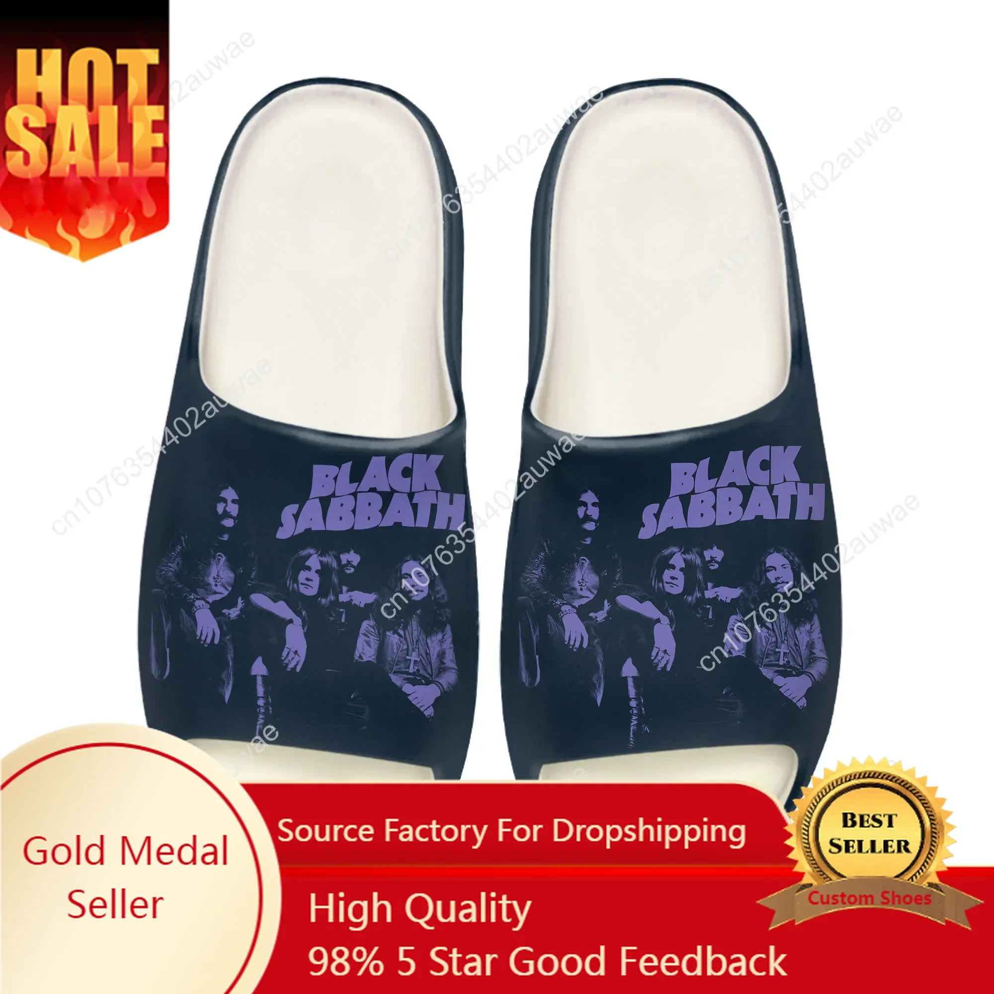 Black Heavy Metal Band Sabbath - Men Shoes Black recension och pris