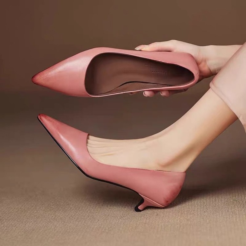 Sexy Pink Thin High Heels Pump - Dress Shoe Pointed recension och pris
